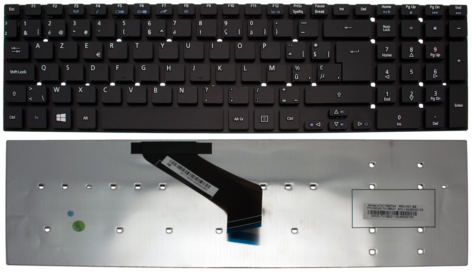 Acer Tastatur belgisch (BE) schwarz Aspire V3-731 Serie (Original) Acer Tastatur belgisch (BE) schwarz Aspire V3-731 Serie (Original)