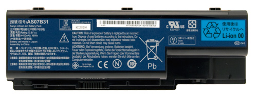 Acer Akku / Batterie 4400mAh Aspire 8735 Serie (Original) Acer Akku / Batterie 4400mAh Aspire 8735 Serie (Original)