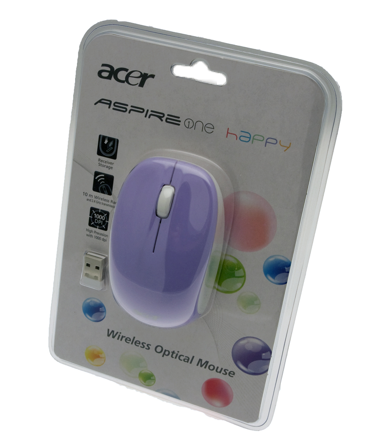 Acer Wireless Optical Mini-Mouse lila Aspire ONE HAPPY (Original)