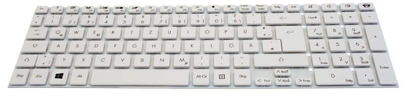 Gateway Tastatur deutsch (DE) weiß Gateway NV77H Serie (Original)