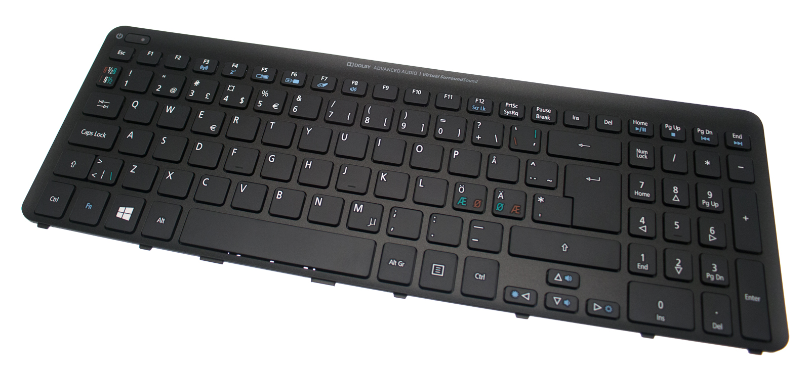 Acer Tastatur skandinavisch (NORDIC) schwarz Aspire V5-531G Serie (Original)