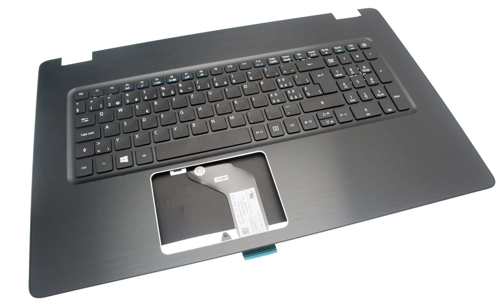 Acer Tastatur Schweiz/Deutsch (CH) + Top case schwarz Aspire F17 F5-771G Serie (Original)