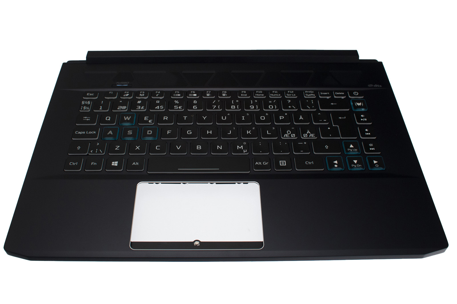 Acer Tastatur beleuchtet skandinavisch (NORDIC) + Topcase schwarz Predator Triton 500 (PT515-52) Serie (Original)