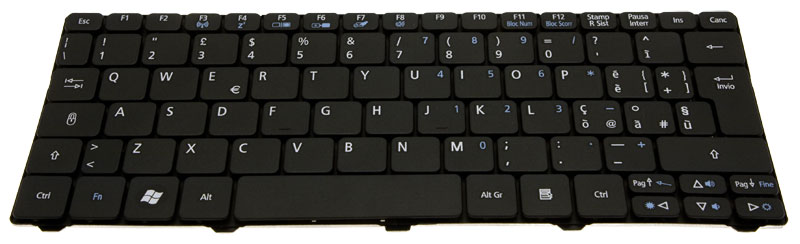 Gateway Tastatur italienisch (IT) schwarz Gateway LT25 Serie (Original)