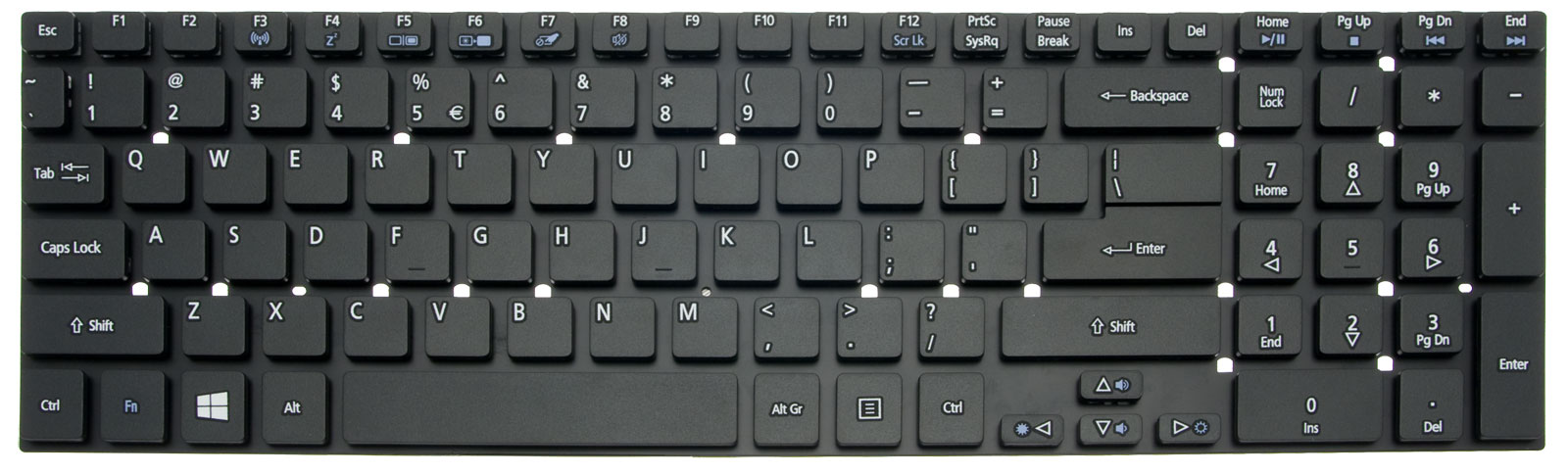 Acer Tastatur US-Int. (Englisch-US) schwarz Aspire V3-731 Serie (Original) Acer Tastatur US-Int. (Englisch-US) schwarz Aspire V3-731 Serie (Original)