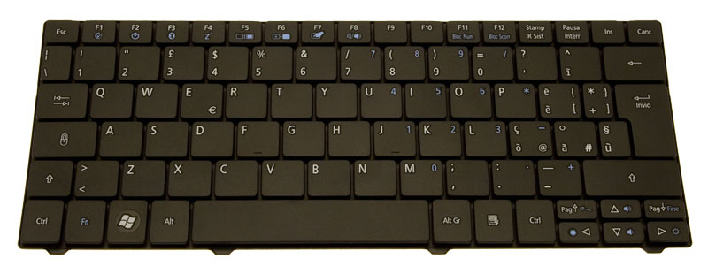 Acer Tastatur italienisch (IT) schwarz Aspire 1825PTZ Serie (Original)