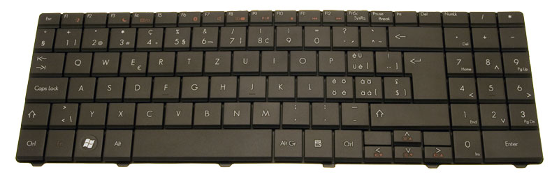 PackardBell Tastatur Schweizerdeutsch (CH/DE) EasyNote TJ78 Serie (Original)