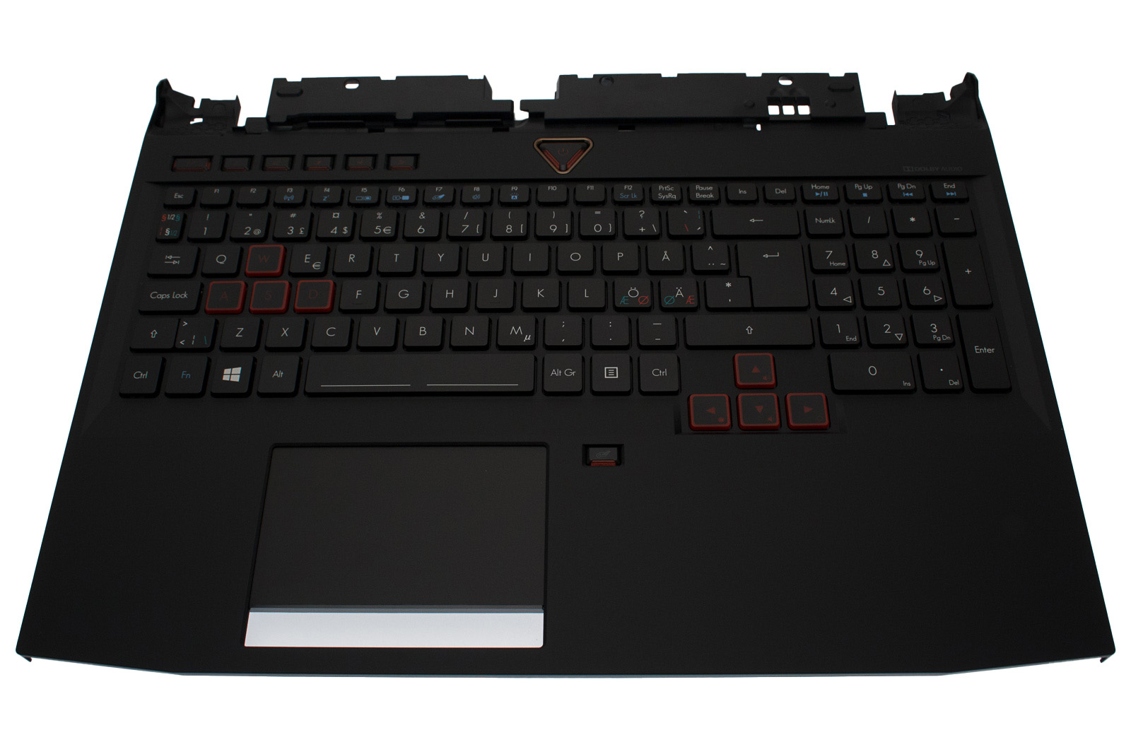 Acer Tastatur beleuchtet skandinavisch (NORDIC) + Topcase  Predator 15 G9-593 Serie (Original)