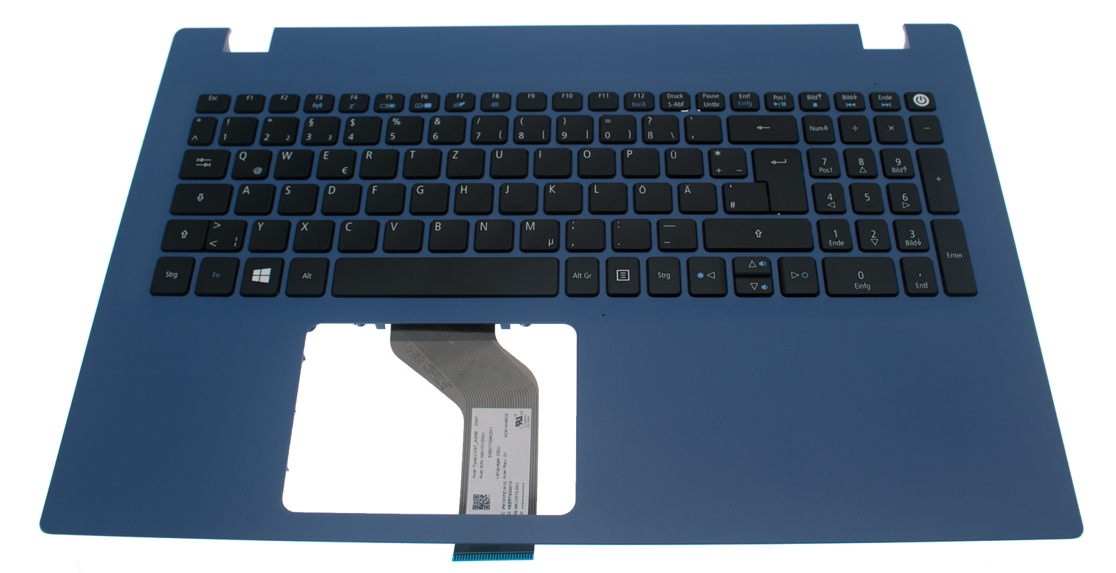 Acer Tastatur deutsch (DE) + Topcase blau Aspire E5-573G Serie (Original)