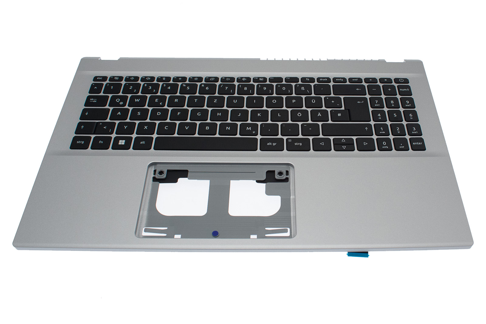 Acer Gehäuseoberteil silber mit Tastatir (Deutsch) / Cover upper silver with keyboard (German) Aspire 3 A315-44P Serie (Original)