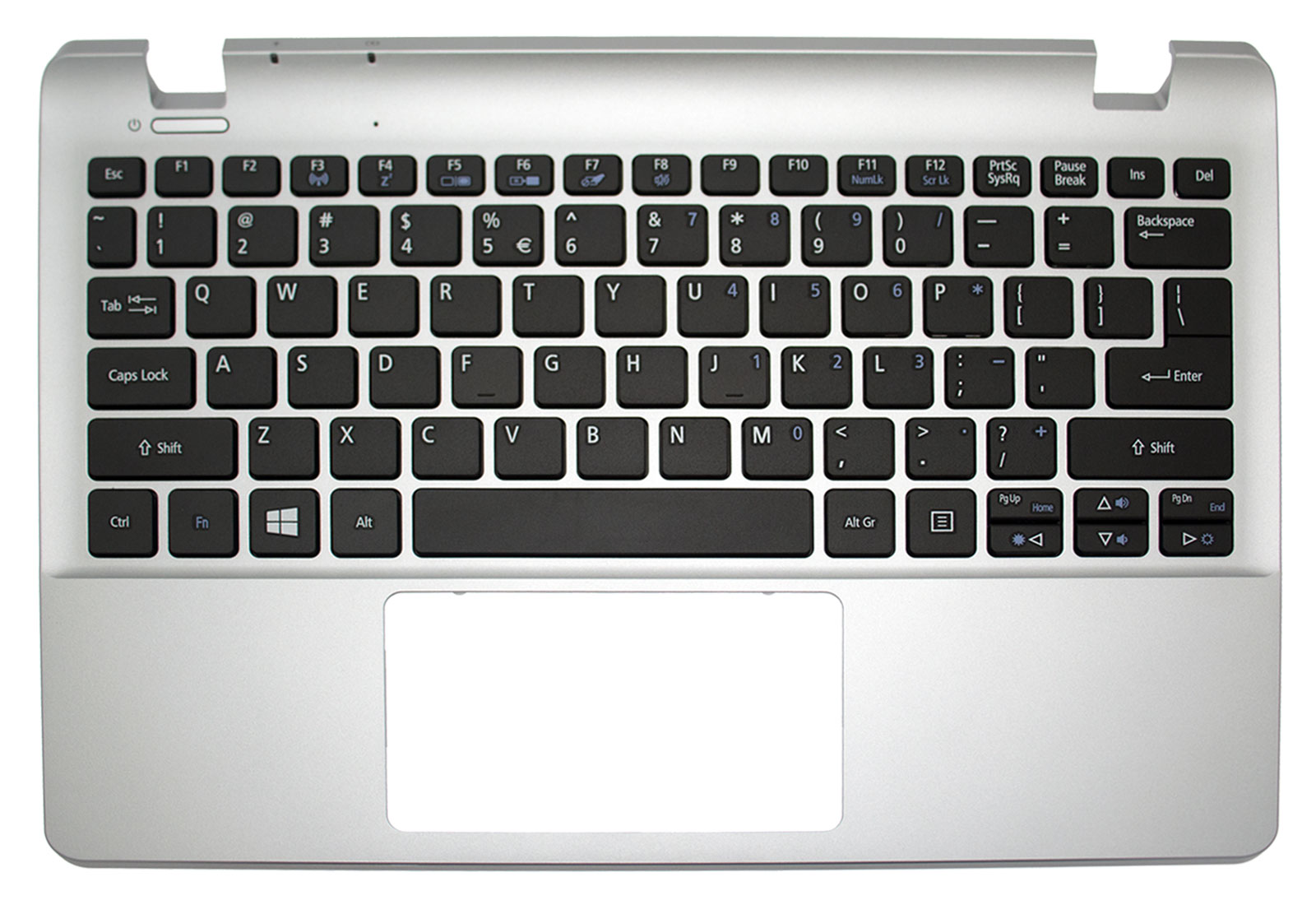 Acer Tastatur US-Int. (US) + Top Case silber Aspire V3-111P Serie (Original) Acer Tastatur US-Int. (US) + Top Case silber Aspire V3-111P Serie (Original)