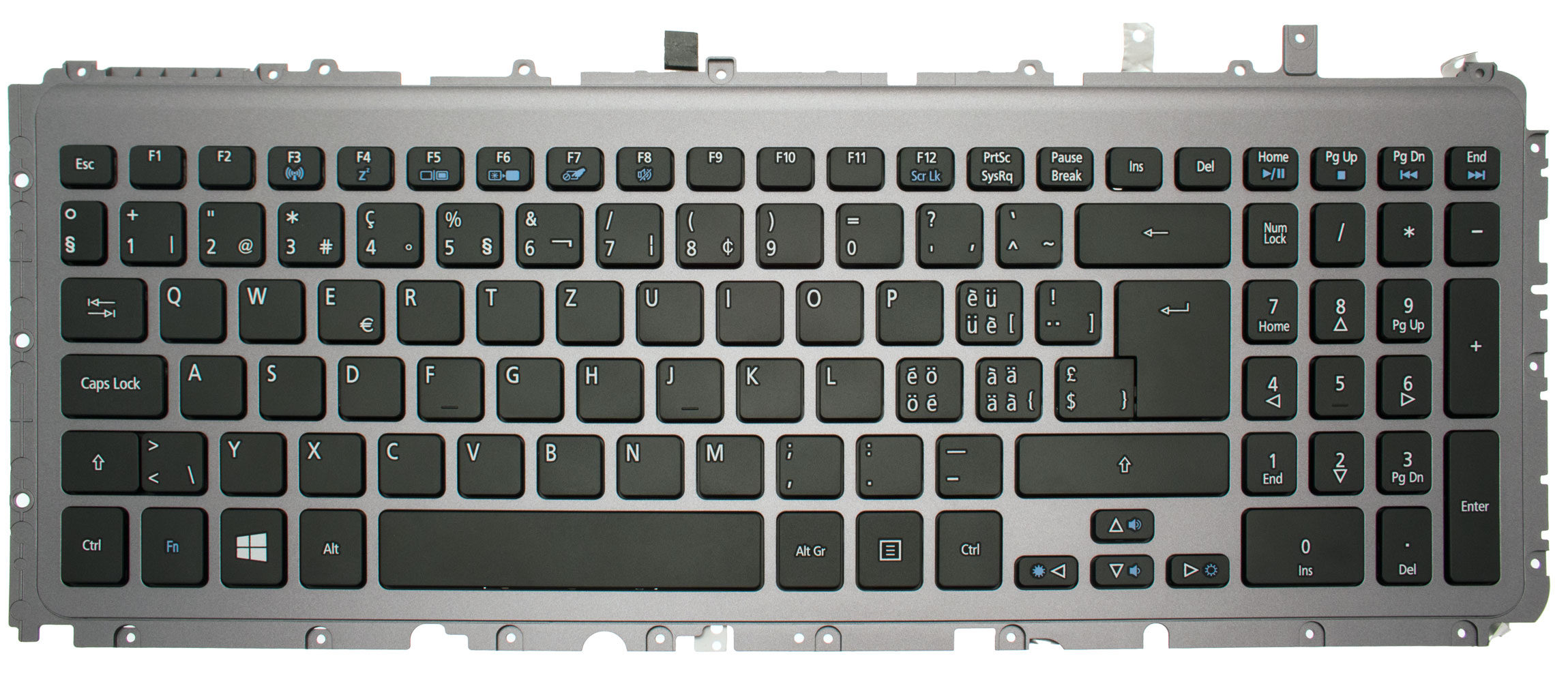 Acer Tastatur Schweizerdeutsch (CH/DE) grau Aspire M3-581TG Serie (Original)