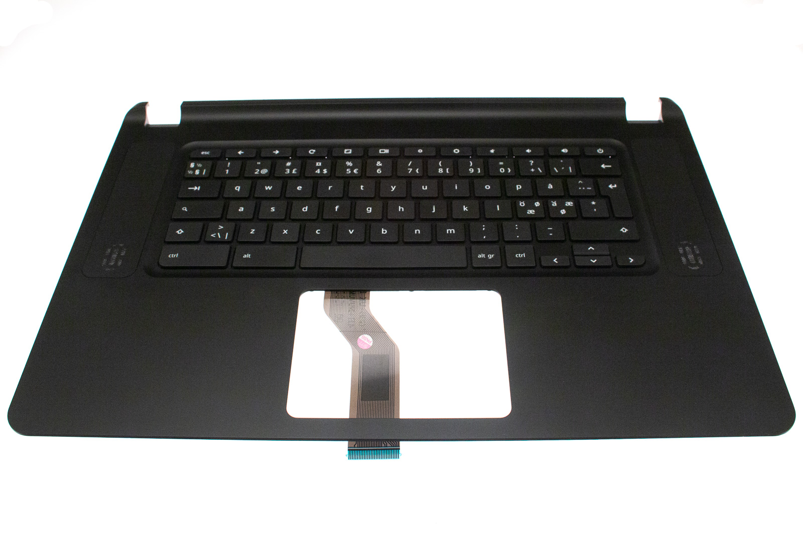 Acer Tastatur Nordisch (NORDIC) + Top case schwarz Chromebook 15 C910 Serie (Original)