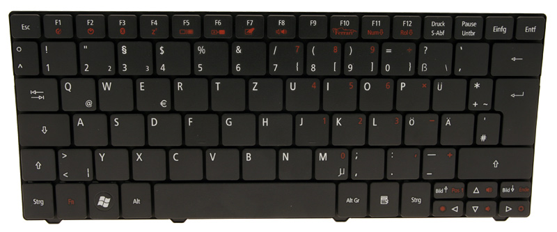 Acer Tastatur deutsch (DE) schwarz Ferrari ONE 200 (Original)