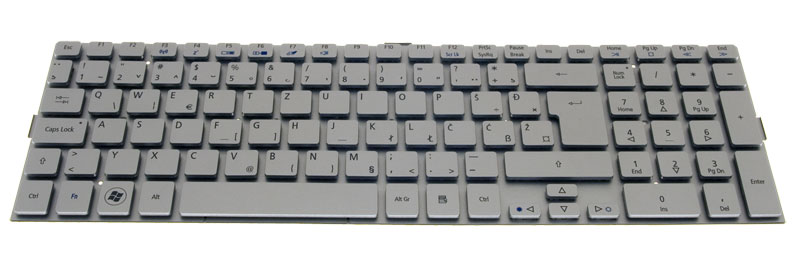 Acer Tastatur slowenisch kroatisch (SI/HR) silber Aspire 8950G Serie (Original)