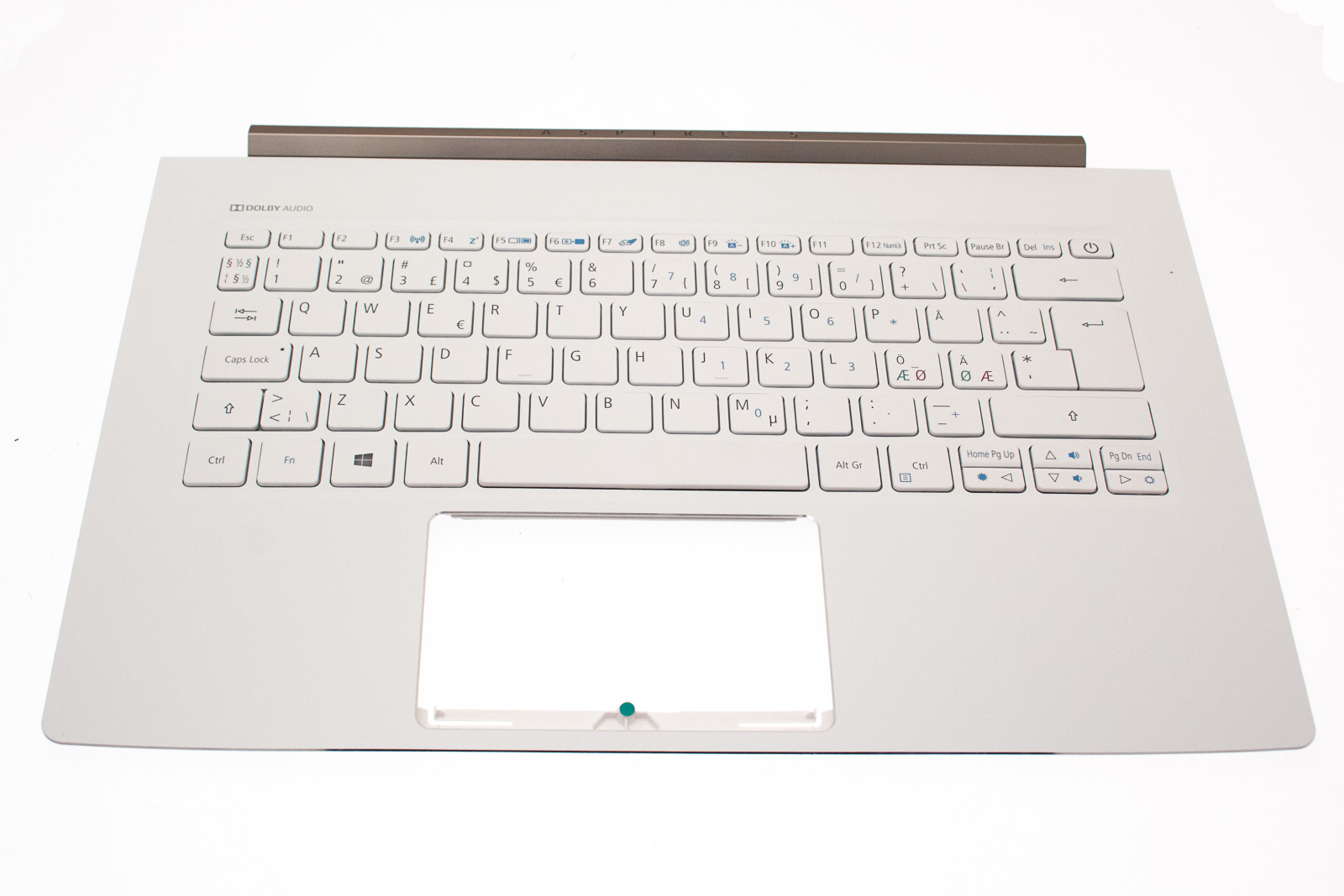 Acer Tastatur Nordisch (NORDIC) + Top case weiß Aspire S5-371 Serie (Original)