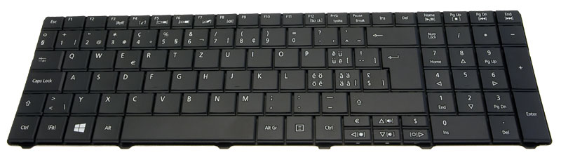 Acer Tastatur italienisch (IT) schwarz TravelMate 8572TG Serie (Original) Acer Tastatur italienisch (IT) schwarz TravelMate 8572TG Serie (Original)