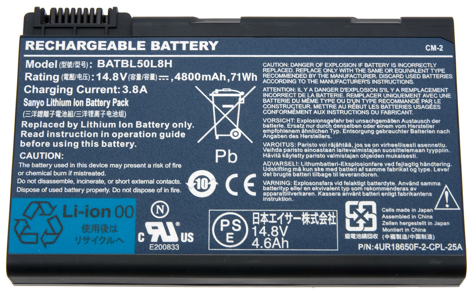 Acer Akku / Batterie 4800mAh Aspire 3100 Serie (Original)