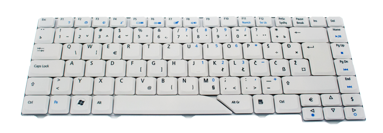 Acer Tastatur slowenisch kroatisch (SI/HR) weiß Aspire 4720 Serie (Original)