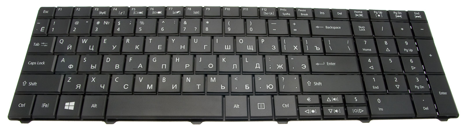 Acer Tastatur Russisch (RU) schwarz TravelMate 8572TG Serie (Original)