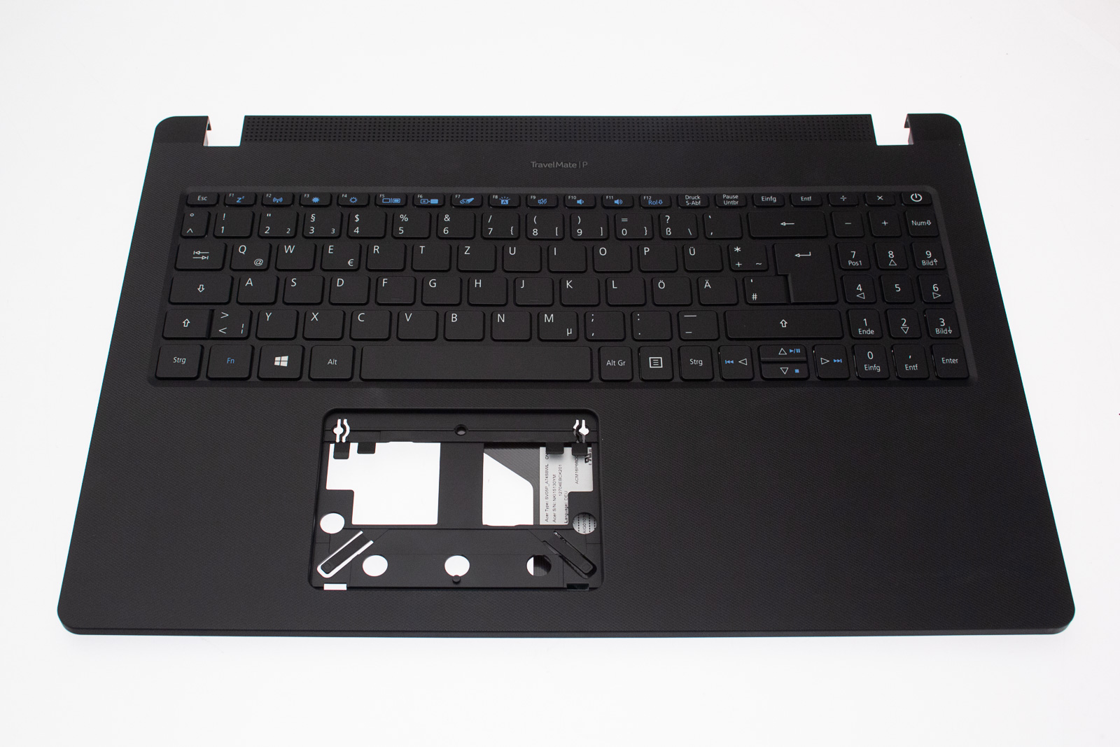 Acer Tastatur beleuchtet Deutsch (DE) + Top case schwarz TravelMate P2 P215-52 Serie (Original)