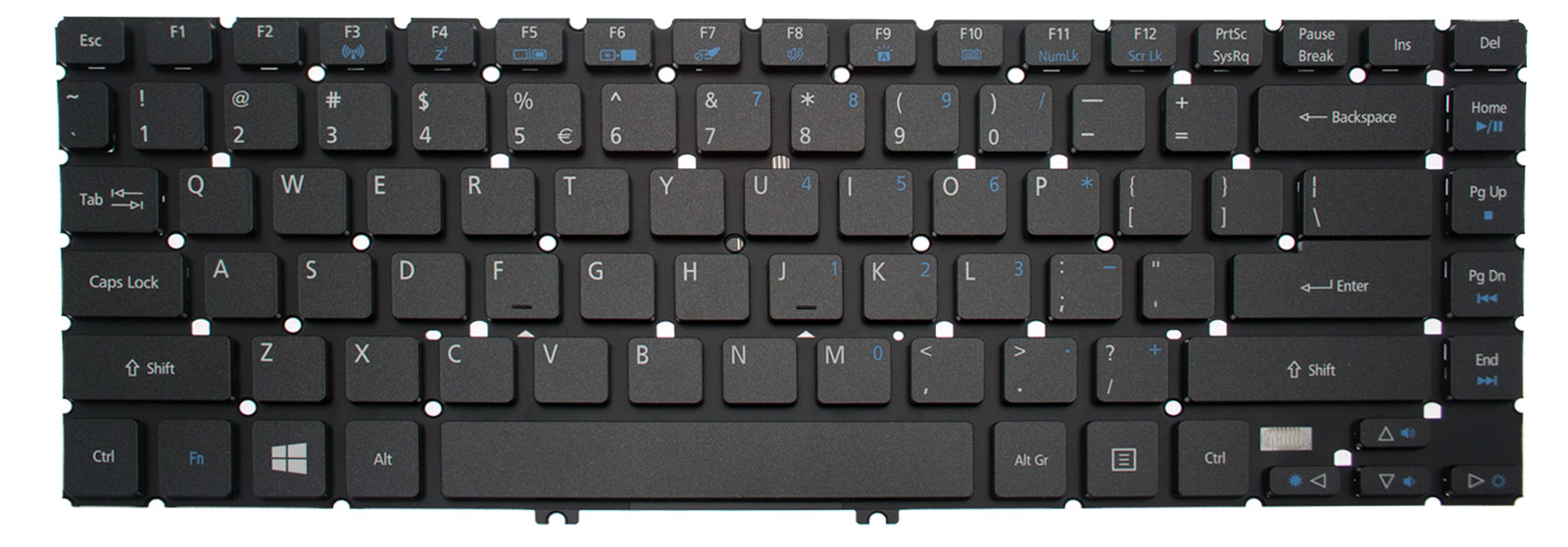 Acer Tastatur beleuchtet US-Int. (US) schwarz Aspire R7-572G Serie (Original)