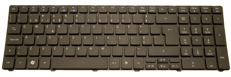 Acer Tastatur portugiesisch (PT) schwarz Aspire 7250 Serie (Original)