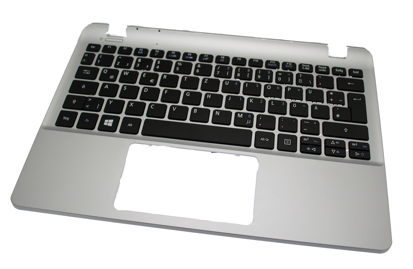 Acer Tastatur Deutsch (DE) + Top case silber Aspire V3-112P Serie (Original) Acer Tastatur Deutsch (DE) + Top case silber Aspire V3-112P Serie (Original)