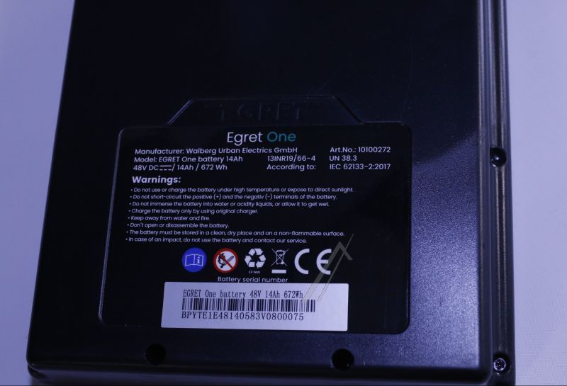 EGRET ONE (06) Battery 48V / 14Ah (Original)