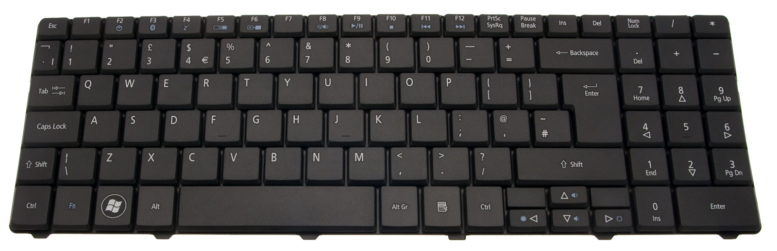 Acer Tastatur / Keyboard (UK) Aspire 5732ZG Serie (Original)