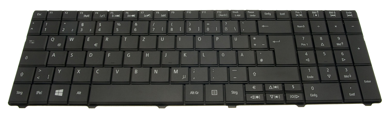 Acer Tastatur Deutsch (DE) grau + Befestigung Aspire E1-732 Serie (Original)