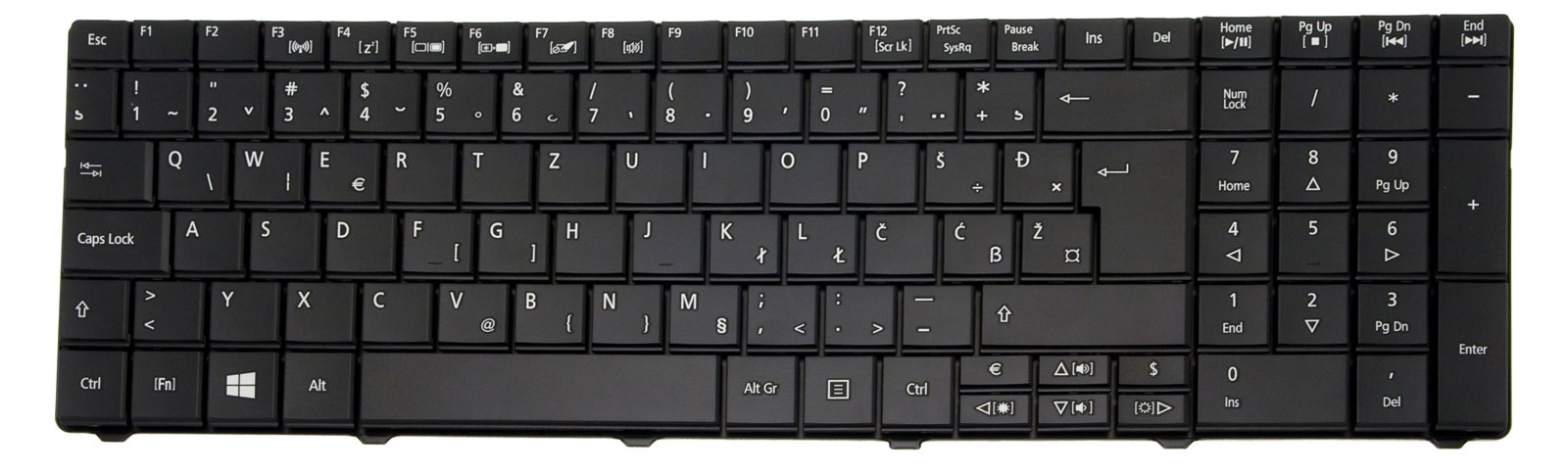 Acer Tastatur slowenisch kroatisch (SI/HR) schwarz TravelMate 8572TG Serie (Original) Acer Tastatur slowenisch kroatisch (SI/HR) schwarz TravelMate 8572TG Serie (Original)