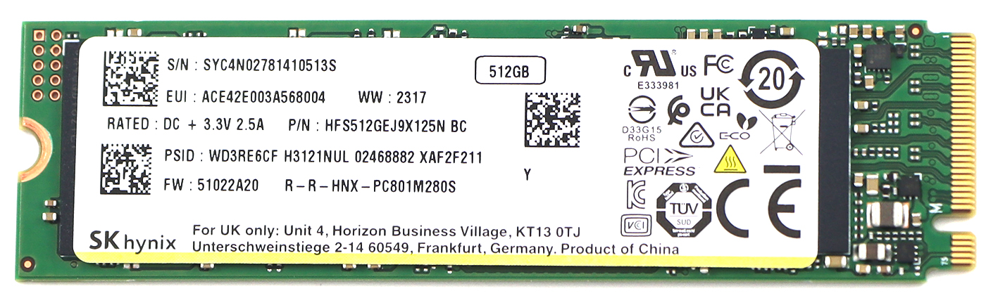 Acer SSD.512GB.M.2.2280.PC801.HYNIX Veriton K8 VK8-690G Serie (Original)