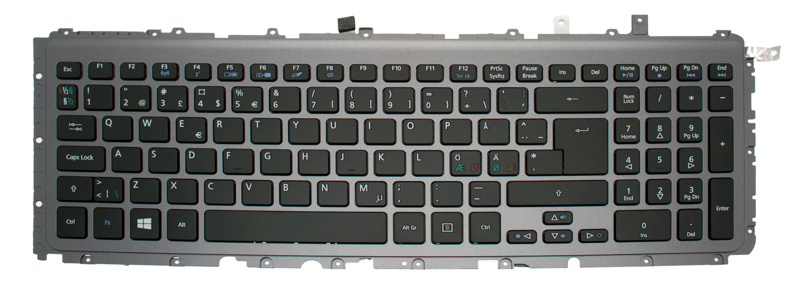 Acer Tastatur skandinavisch (NORDIC) grau Aspire M3-581TG Serie (Original)