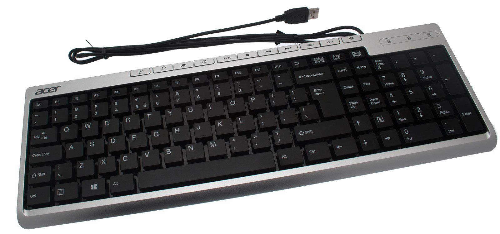 Acer USB Tastatur US-Int. (Englisch-US-International) silber Aspire Z3770_P Serie (Original)