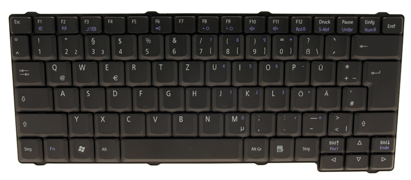 PackardBell Tastatur (Deutsch) / Keyboard (German) EasyNote MZ35 Serie (Original)
