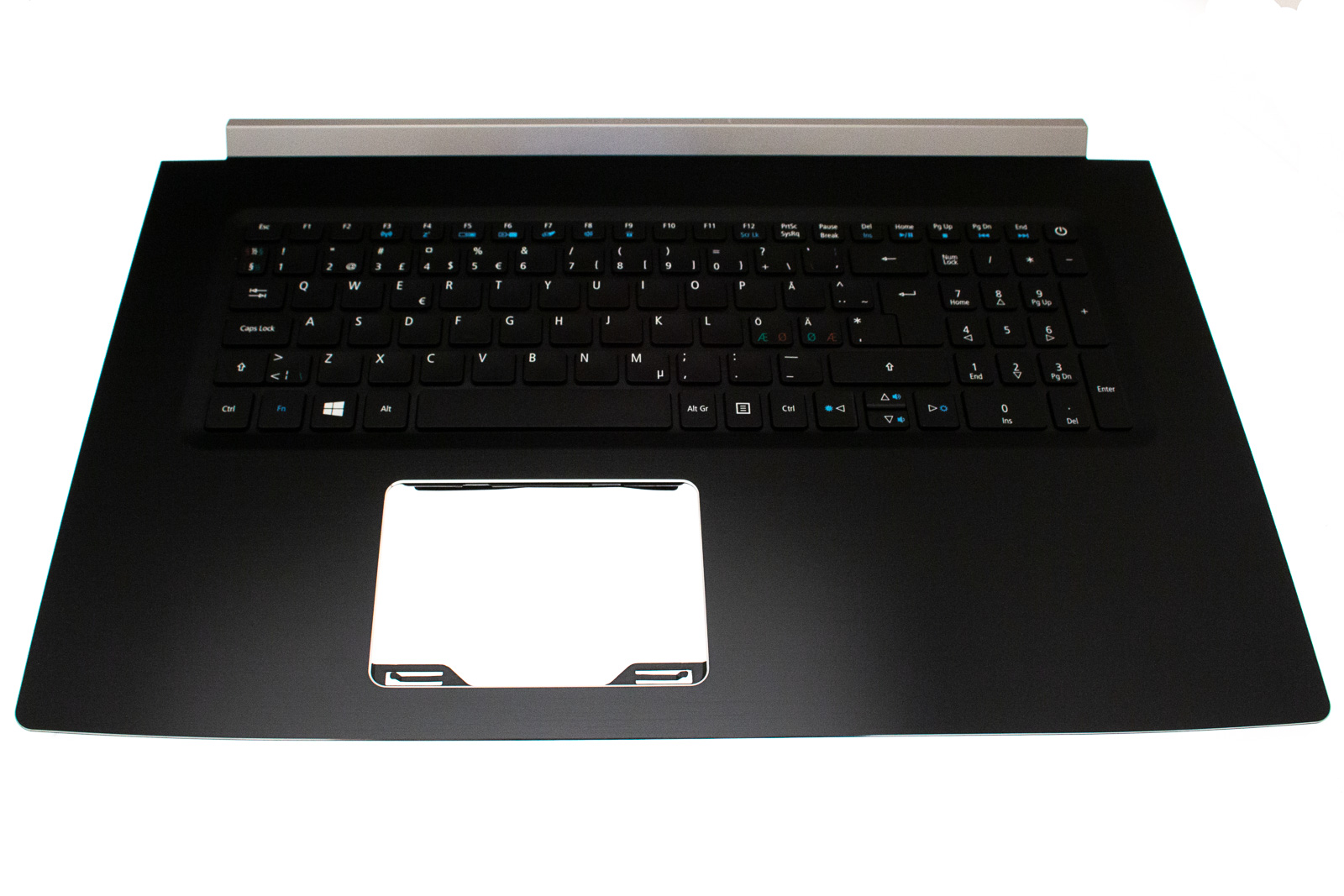 Acer Tastatur Nordisch (NORDIC) + Top case schwarz Aspire 7 A717-71G Serie (Original)