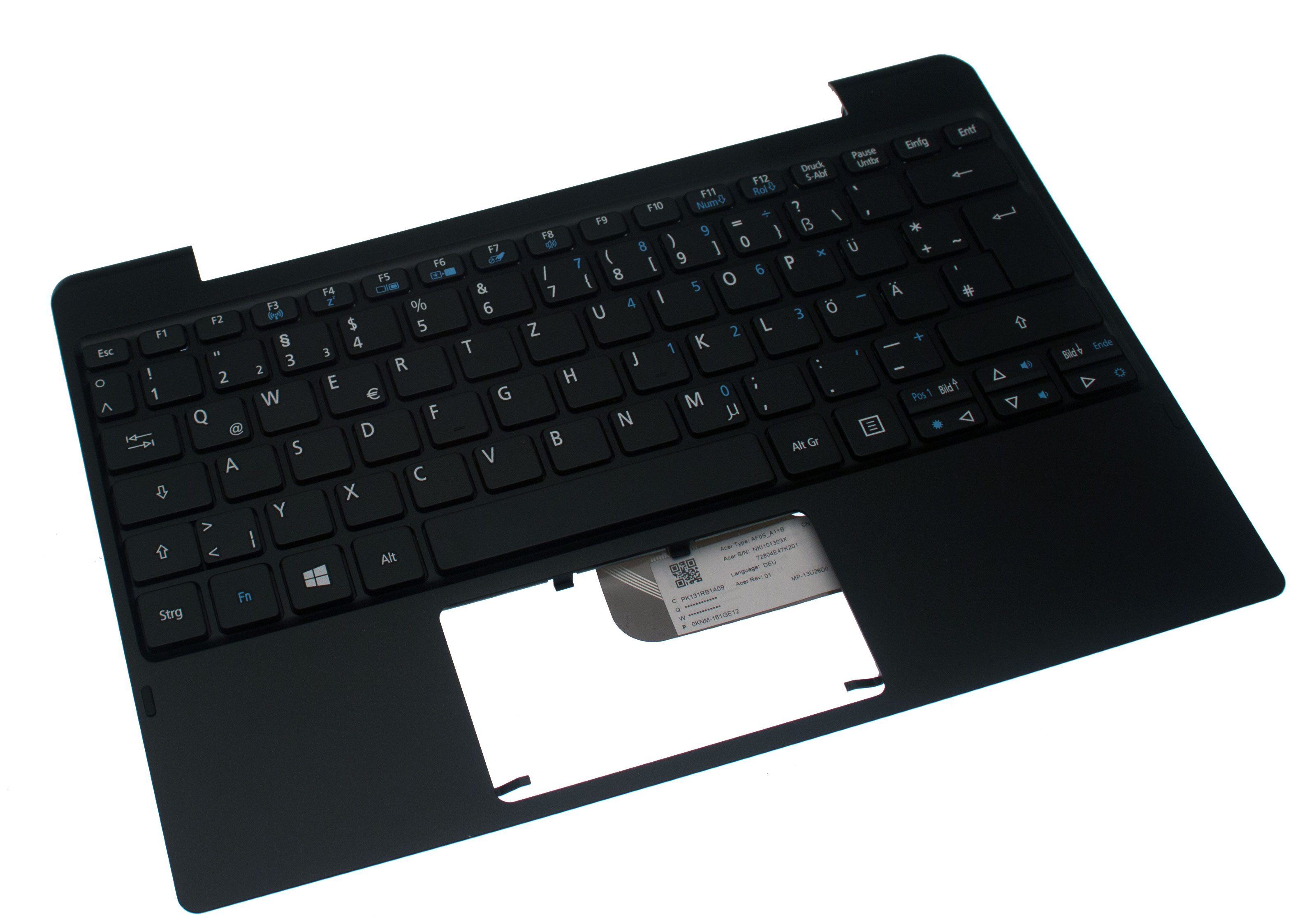 Acer Tastatur deutsch (DE) + Topcase schwarz Aspire Switch V 10 SW5-017 Serie (Original)