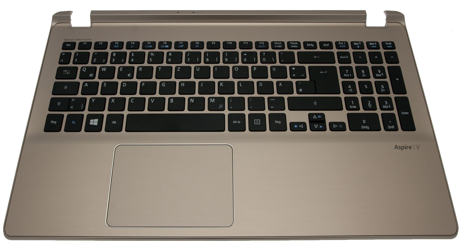 Acer Tastatur deutsch (DE) + Top Case champagne Aspire V5-572 Serie (Original)