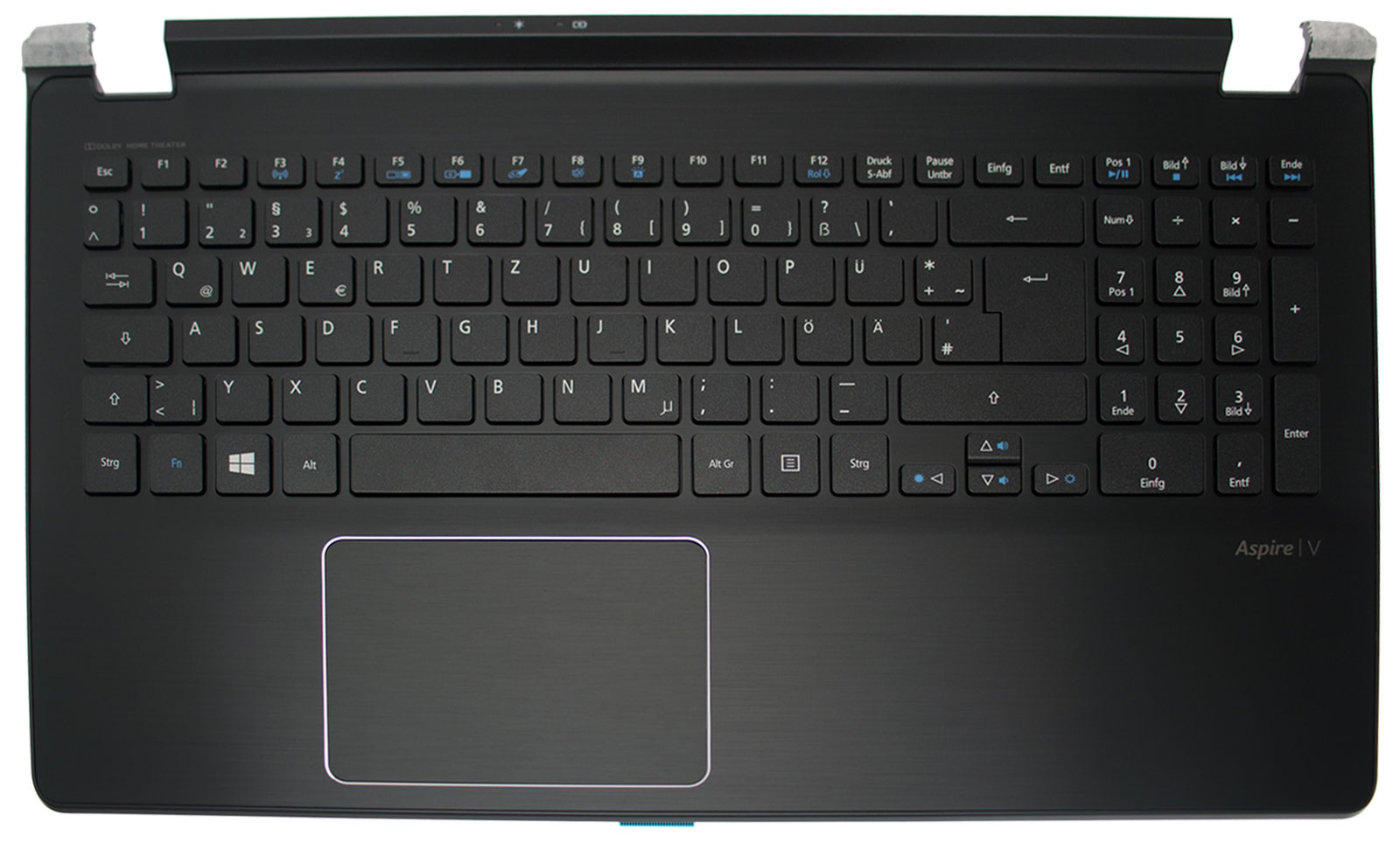 Acer Tastatur beleuchtet deutsch (DE) + Top Case schwarz Aspire V5-552PG Serie (Original)