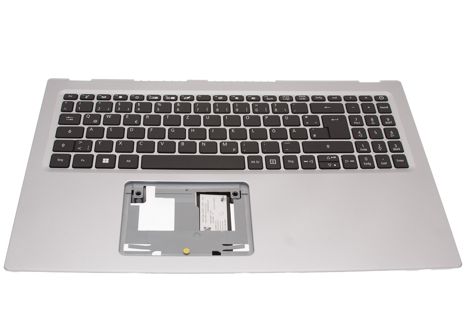 Acer Tastatur Deutsch (DE) + Top case silber Aspire 5 A515-56 Serie (Original)