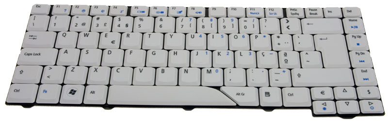 Acer Tastatur portugiesisch (PT) weiß Aspire 4720 Serie (Original)