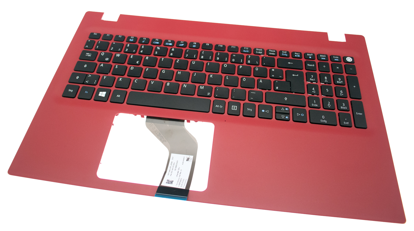 Acer Tastatur deutsch (DE) + Topcase rot Aspire E5-573G Serie (Original)
