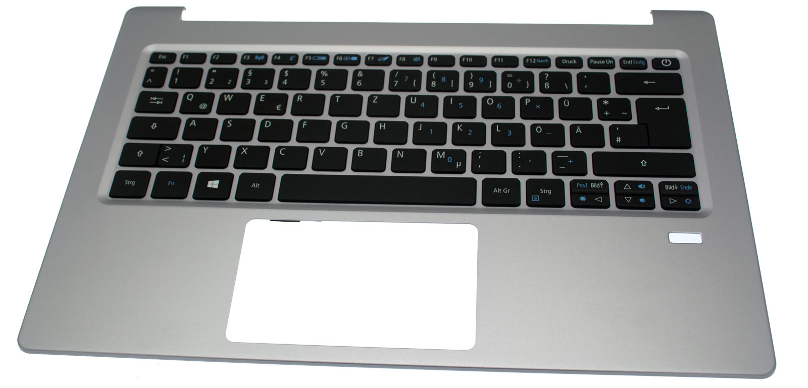 Acer Tastatur Deutsch (DE) + Top case silber / schwarz Swift 1 SF113-31 Serie (Original)