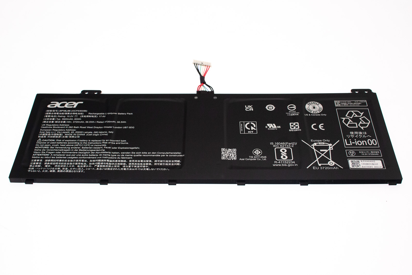 Acer Akku / Batterie / Battery 3920mAh TravelMate P6 P614-51TG Serie (Original)