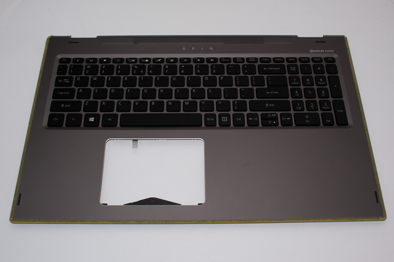 Acer Tastatur beleuchtet US-Int. (US) + Topcase grau / schwarz Spin 5 SP515-51GN Serie (Original)