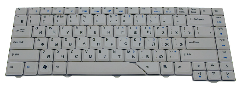 Acer Tastatur russisch (RU) weiß Aspire 4720 Serie (Original)