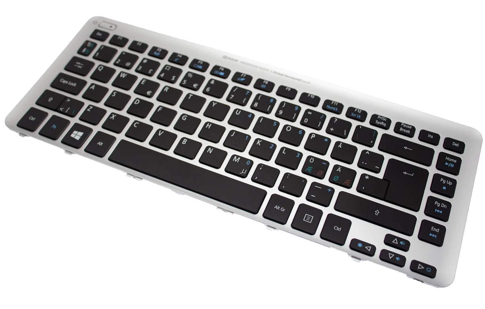 Acer Tastatur skandinavisch (NORDIC) silber Aspire V5-471G Serie (Original)