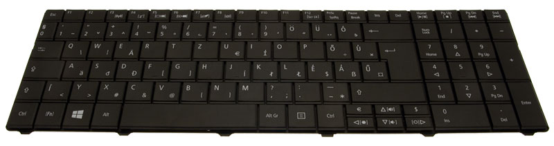Acer Tastatur ungarisch (HU) schwarz TravelMate 8572TG Serie (Original)