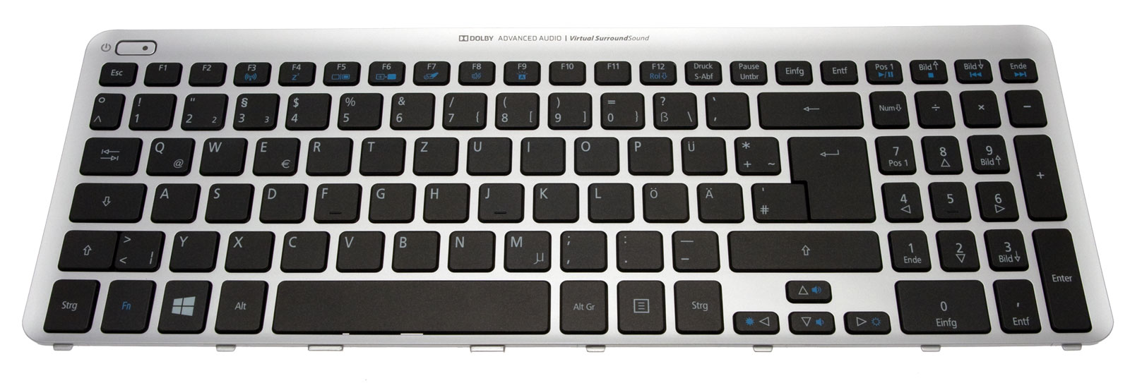 Acer Tastatur beleuchtet deutsch (DE) silber Aspire V5-571PG Serie (Original)